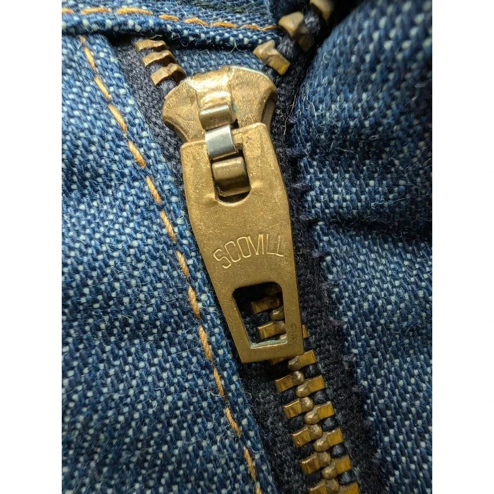 Vintage Big Smith Mens Carpenter Jeans Quilt Lined Straight Leg Men's Size 30x35